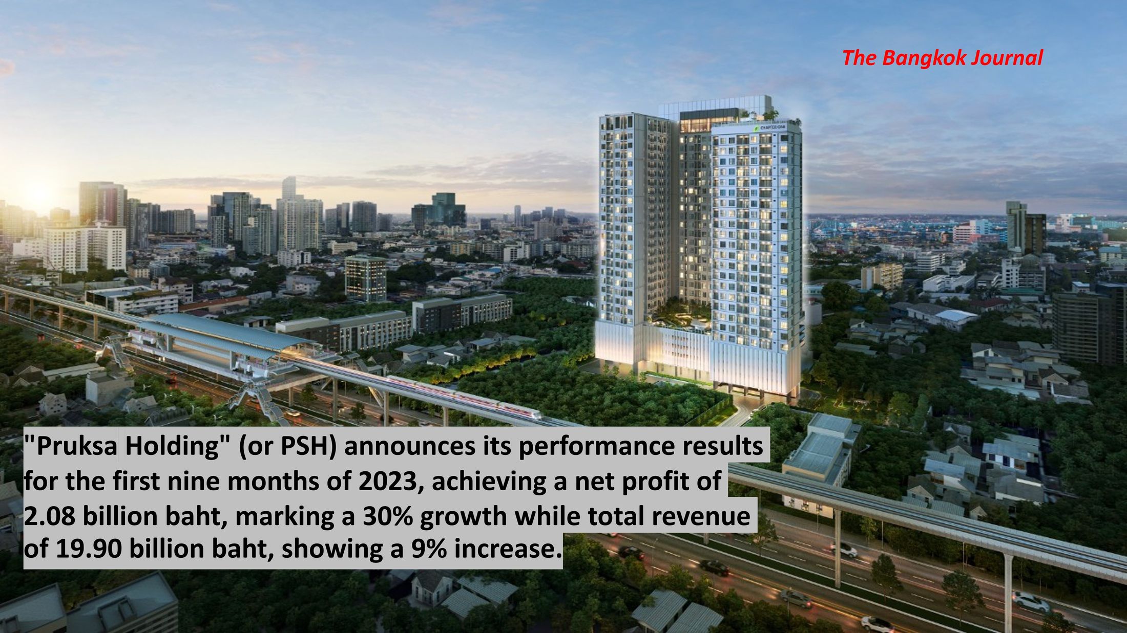 Pruksa Holding achieved net profit of 2.08 bn in the first nine month