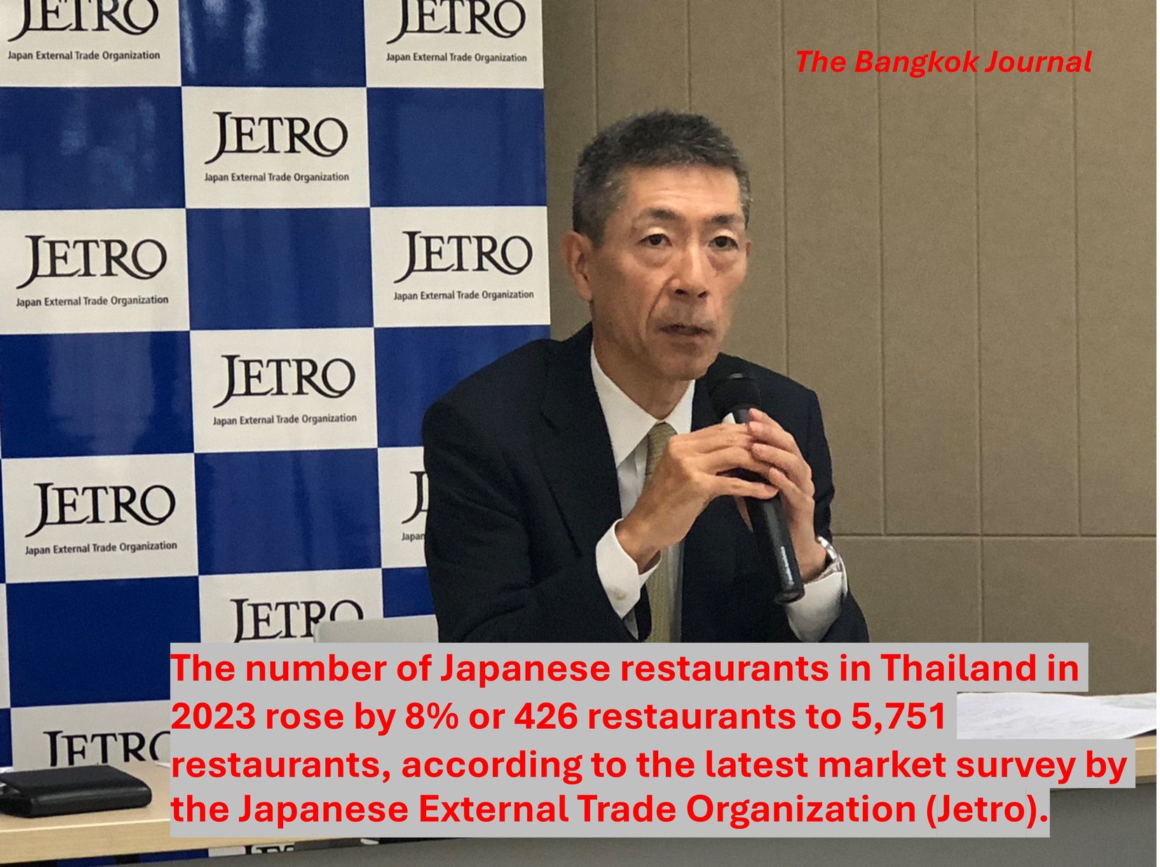 The number of Japanese restaurants in Thailand in 2023 rose by 8%