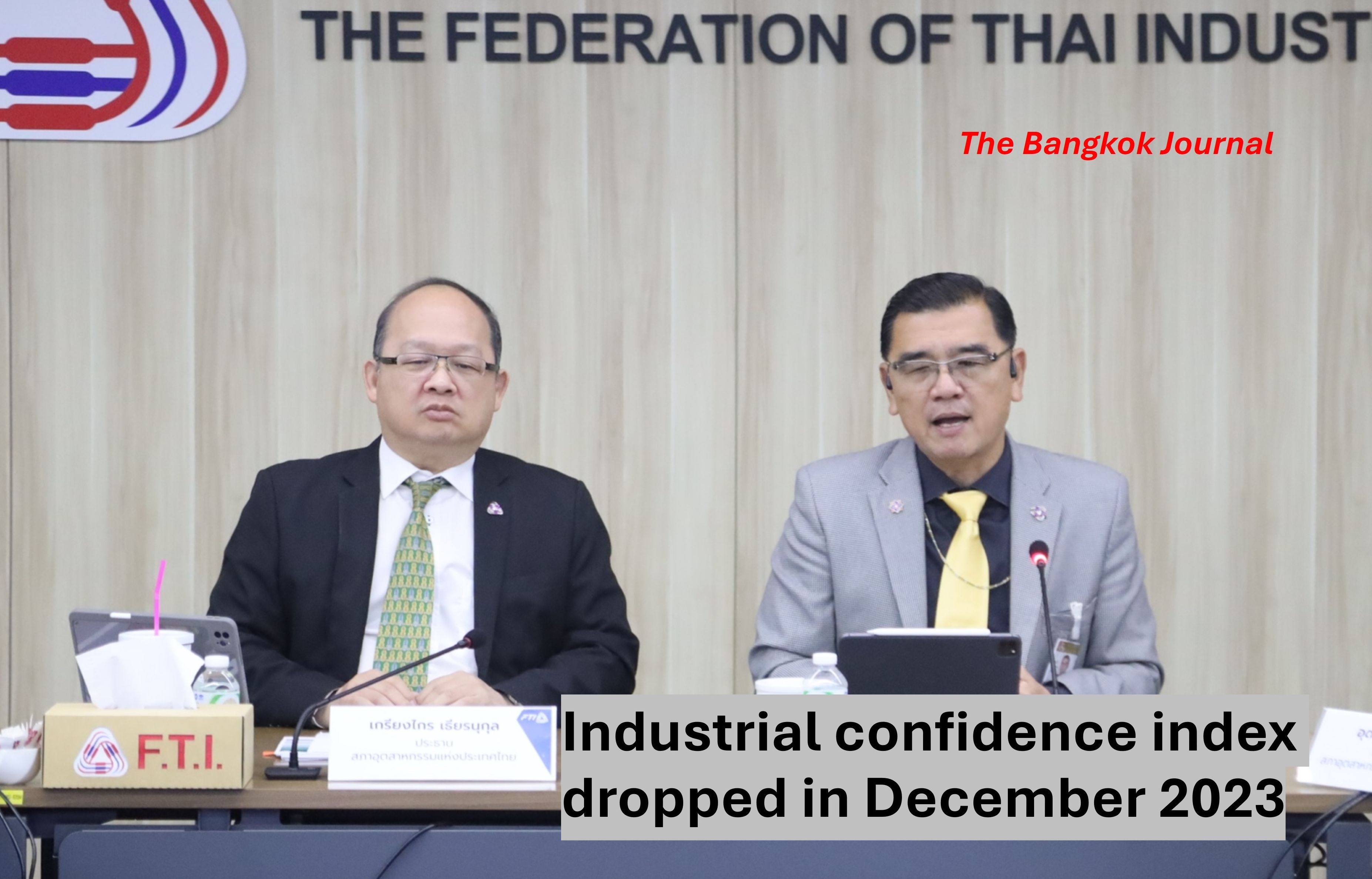 Industrial confidence index dropped in December 2023